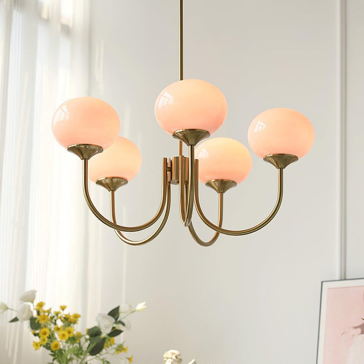 Eleganter LED Kronleuchter AuroraLux für stilvolles Ambiente. Moderne Deckenlampe.