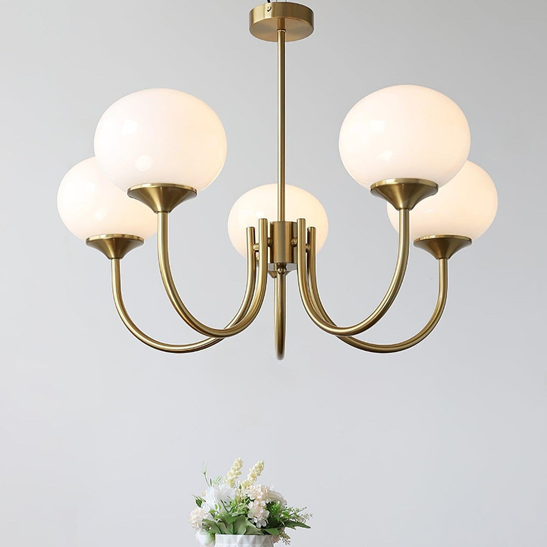 Design LED-Kronleuchter AuroraLux, moderne Wohnzimmerleuchte.