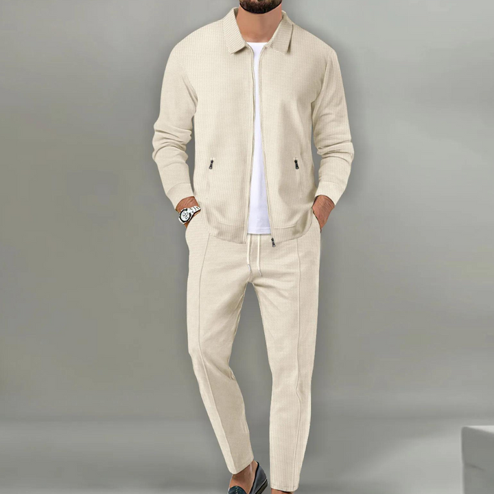 Eleganter Herren Trainingsanzug, 2-Teiler, modern & komfortabel für Sport & Freizeit. Stilvoller Sportanzug Herren.