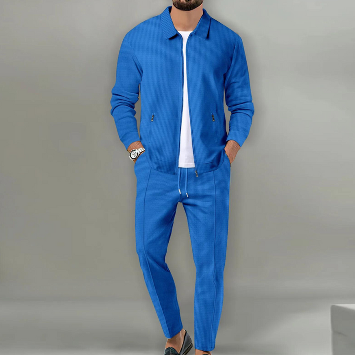 Herren 2-Teiler Trainingsanzug, elegant & komfortabel. Moderner Sportanzug für Männer, stilvolle Freizeit-Activewear.