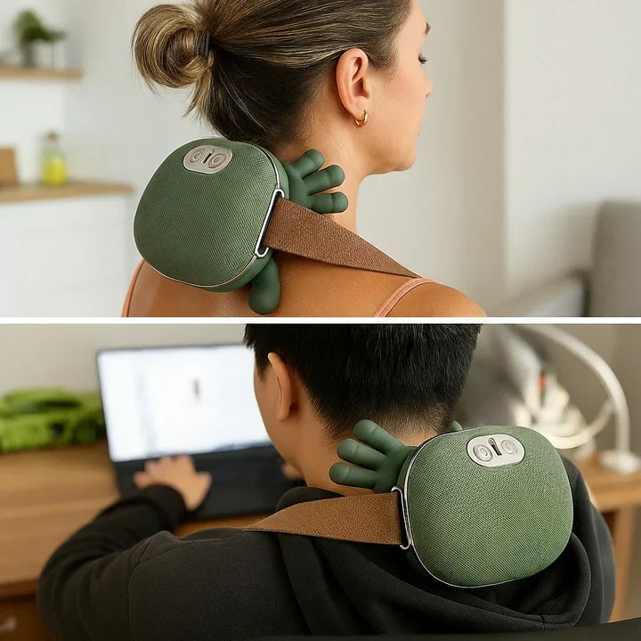 Modernes, ergonomisches Nacken- & Rückenmassagegerät für effektive Körperpflege & Wellness.