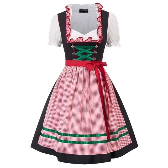 Bayerisches Dirndlkleid für Damen mit aufwendiger Stickerei. Perfekt für Oktoberfest und traditionelle Feste.