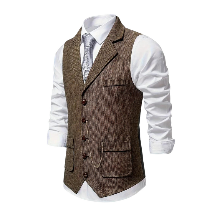 Klassische Regular Fit Hahnentritt Weste für Herren, ein Must-have in stilvoller Männer Mode.