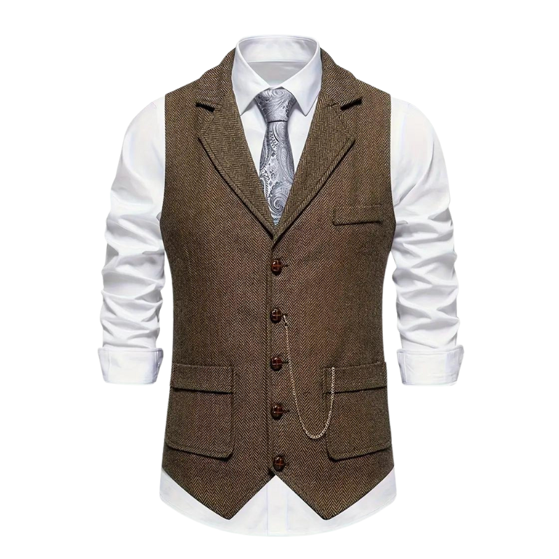 Elegante Herren Hahnentritt Weste für Business und stilvolle Freizeit-Outfits.