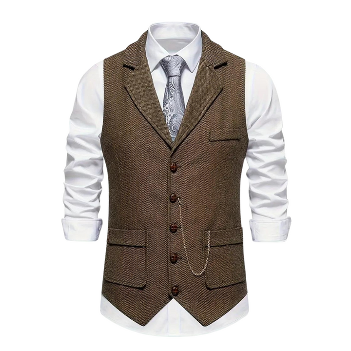 Elegante Herren Hahnentritt Weste für Business und stilvolle Freizeit-Outfits.