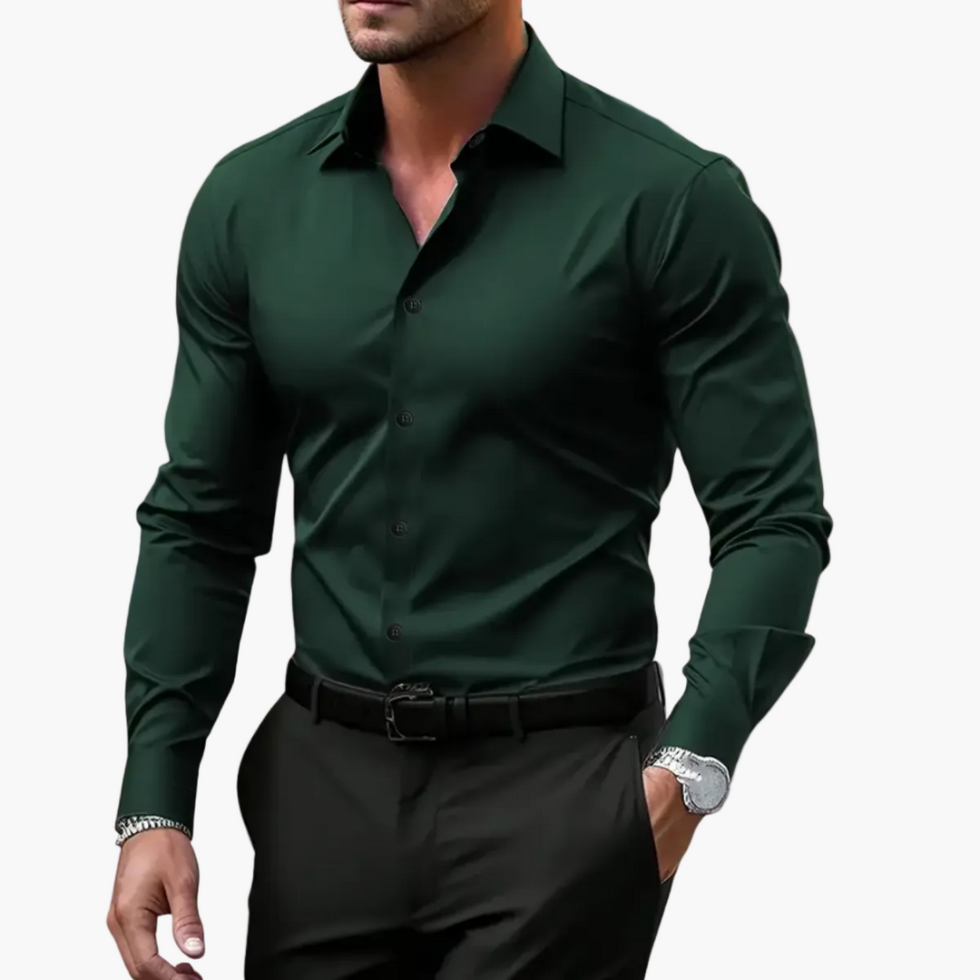 Modernes Herren Langarmhemd Slim Fit, vielseitig für Business und Freizeit. Zeitlose Eleganz für Männer.