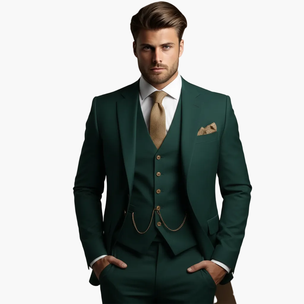 Klassischer Herrenanzug Dreiteiler: Elegant, vielseitig & komfortabel für jede Jahreszeit.