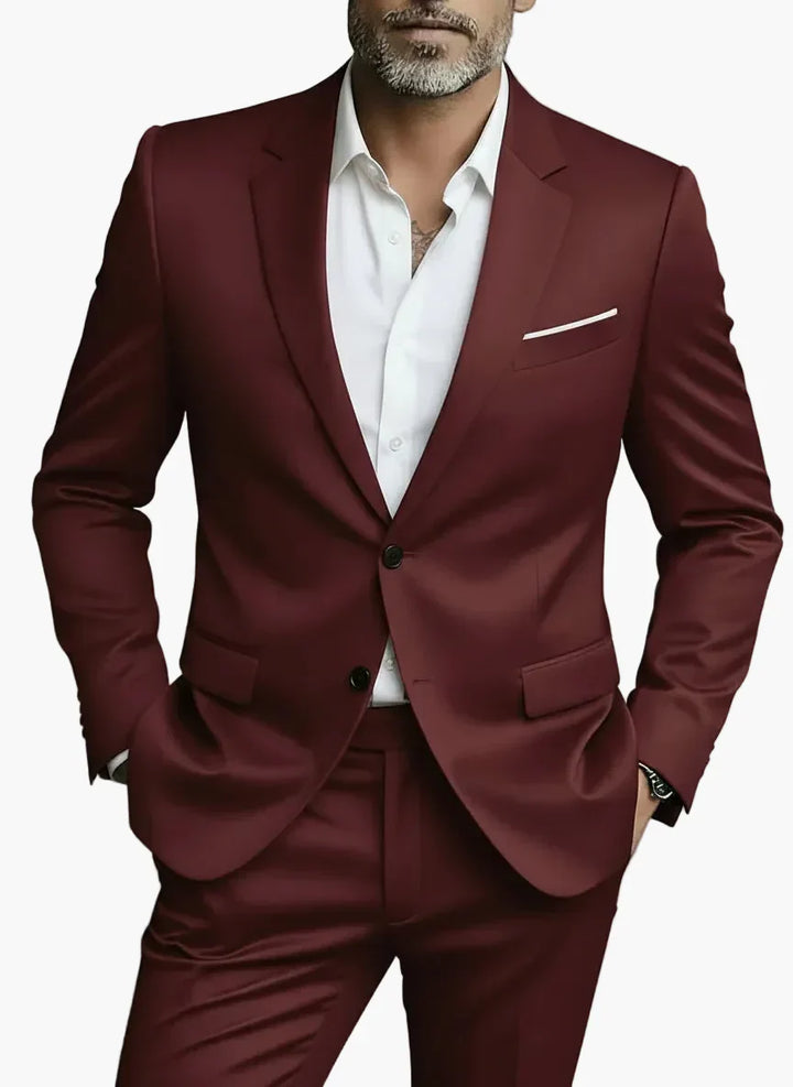 Moderner Herren Slim Fit Anzug, elegant für Business Meetings und festliche Anlässe. Zweiteiler Herrenanzug.