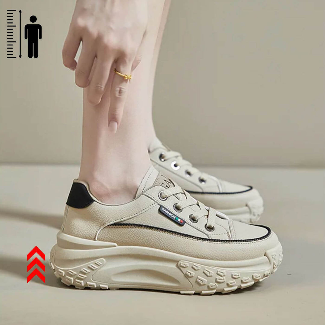 Modische Damen Slip-On Komfortschuhe mit orthopädischem Design, Keilabsatz & Höhenverstärkung für mühelosen Stil.