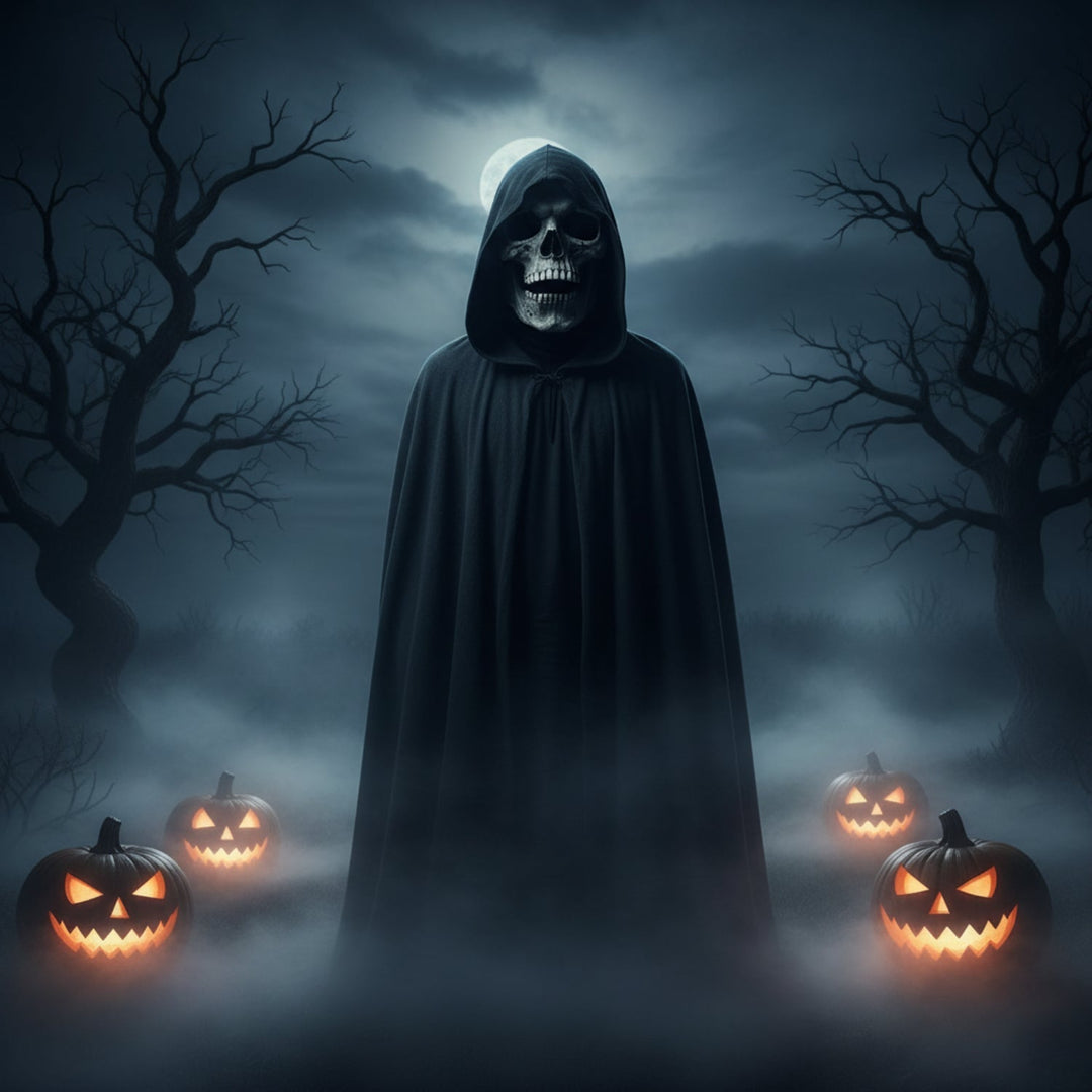 Realistische, flexible Vollkopf-Skelettmaske. Gruseliges Halloween- & Cosplay-Kostümzubehör.