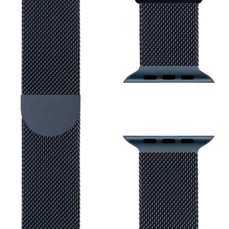 Roségoldenes SteelFlex Apple Watch Armband, schweißresistent und langlebig.