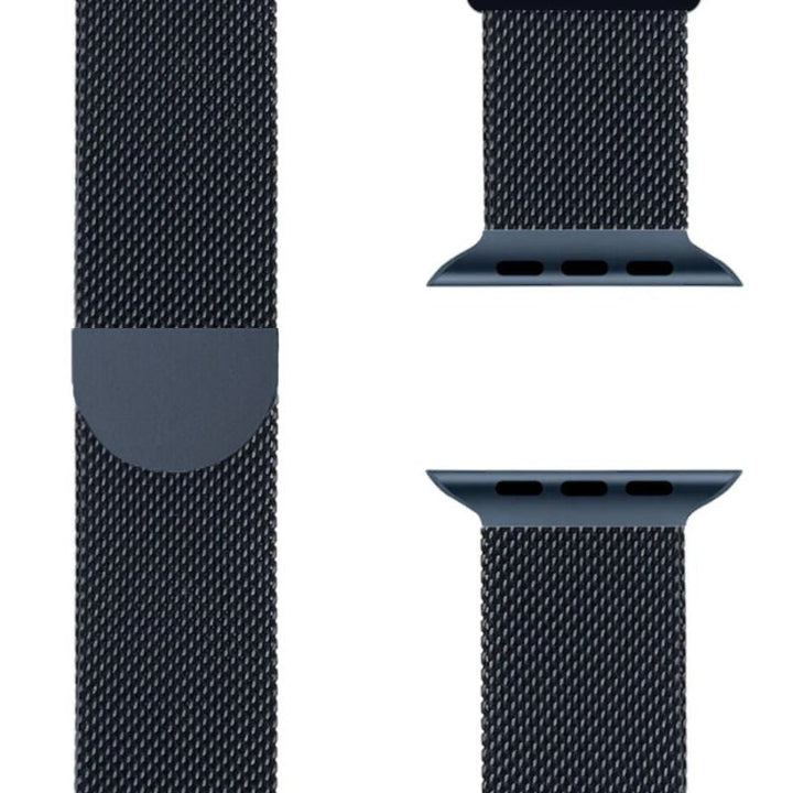 Roségoldenes SteelFlex Apple Watch Armband, schweißresistent und langlebig.