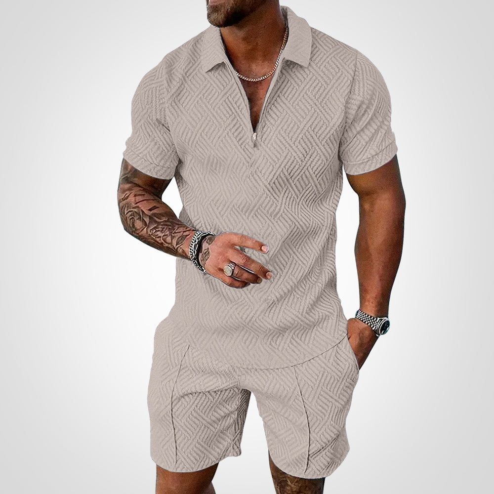 Herren Sommer-Set: leichtes, atmungsaktives Shirt & Shorts für Freizeit und Urlaub. Stilvolles Duo.