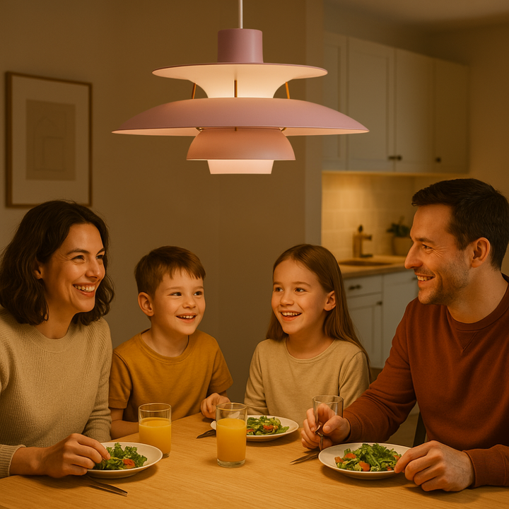 Elegante LED Deckenleuchte, rundes Design, dimmbar für perfektes Raumambiente.
