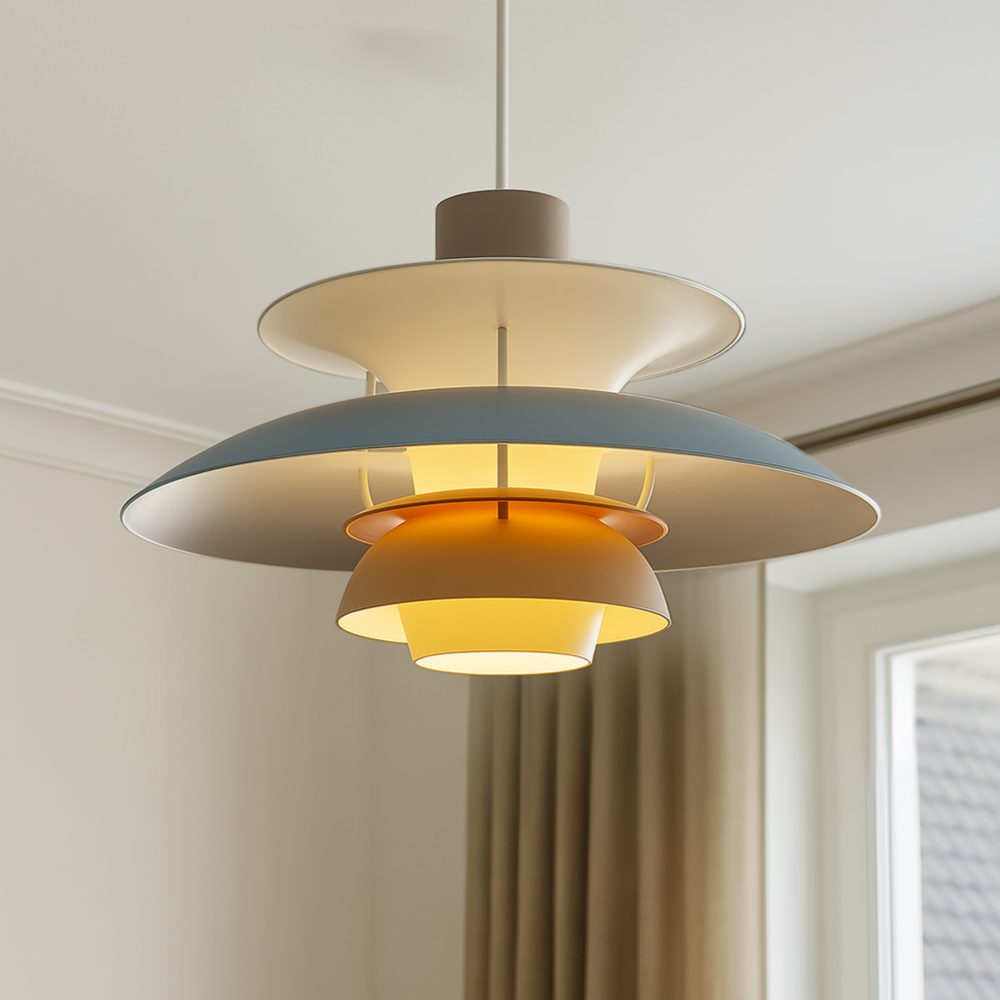 Moderne runde LED-Lampe dimmbar, hochwertiges Design für Wohn- und Büroräume.