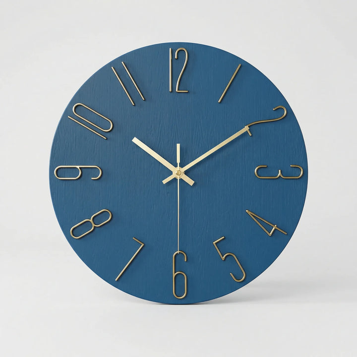 Stilvolle, moderne Designuhr für die Wand, rund, zeitlos und elegant, ein Heim-Akzent.