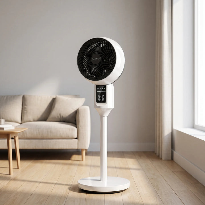 Leiser 3D-Zirkulationsventilator mit Oszillation für umfassende Luftverteilung und angenehmes Raumklima.