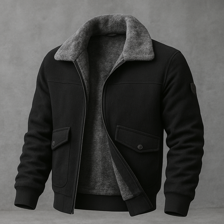Herren Winterjacke, stilvoll warm, mit Reißverschluss, ideal für kalte Tage und Outdoor-Aktivitäten. Moderne Wintermode.