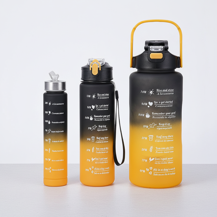 Effektive Hydration mit AquaPulse Motivationsflasche: Zeitmarkierung, Strohhalm. Dein Sport & Fitness Begleiter.