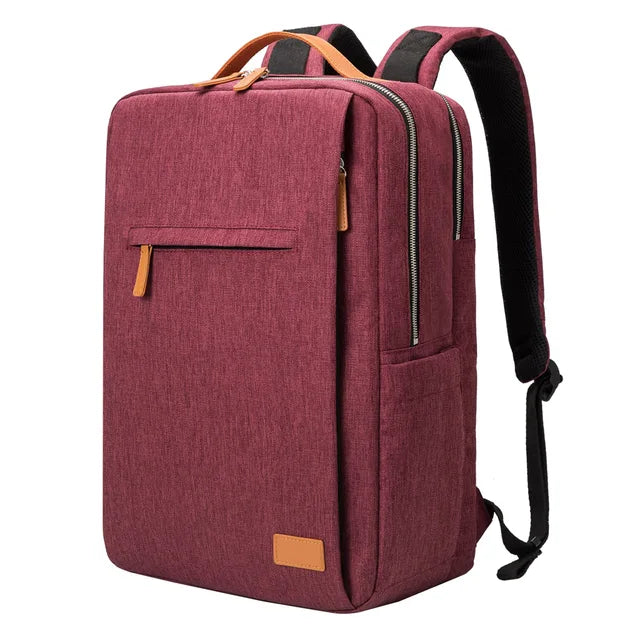 Stilvoller grauer Unisex Rucksack mit Laptopfach & USB-Port. Ideal als Reiserucksack oder Tagesrucksack.