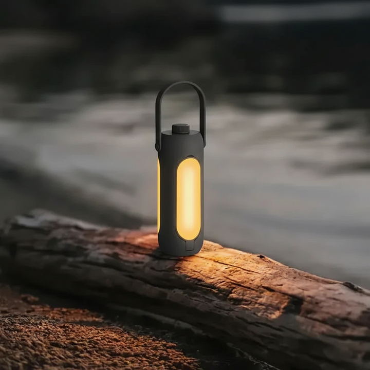 NightHalo Multifunktions Outdoor Lampe für Camping, dimmbare LED-Laterne & Notfallbeleuchtung.
