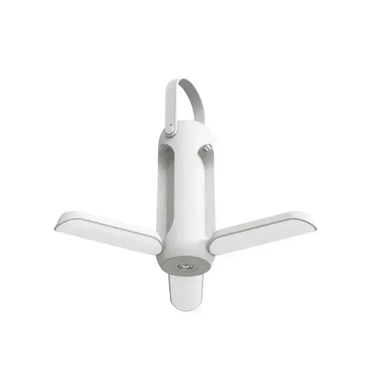 Kompakte NightHalo Faltlampe, LED-Campinglaterne mit Akku, perfekt als Notfalllampe & Reisebeleuchtung.