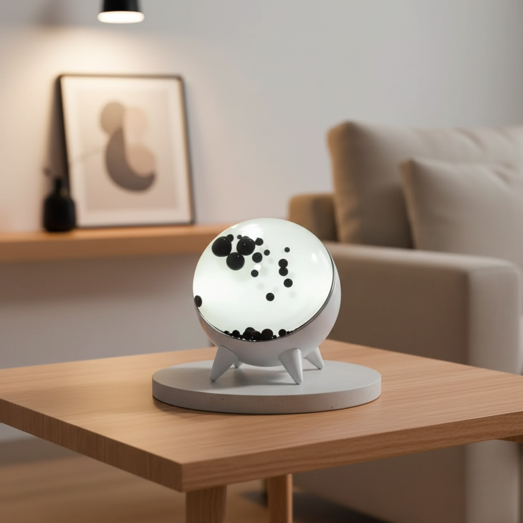 MagnoFlux musikreagierendes Ferrofluid Display visualisiert Klänge mit dynamischen Formen, ein einzigartiges Gadget.