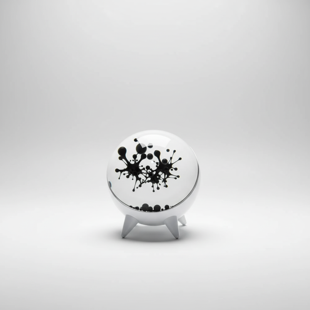 Dekoratives MagnoFlux Ferrofluid Display, das Flüssigkeit synchron zur Musik bewegt, ideal als Musikvisualisierer.