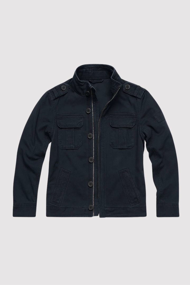 Herren Retro-Jacke im lässigen Militärstil, robust und vielseitig für Freizeit & Streetwear.