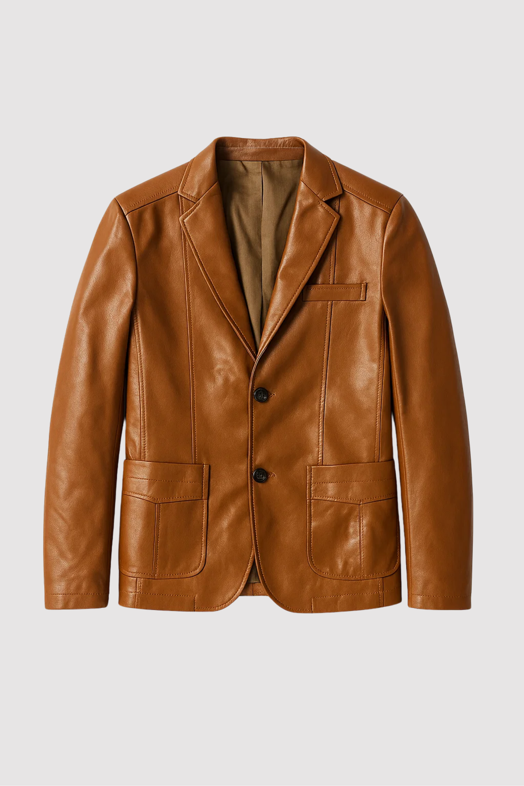 Braune Herren Vintage Jacke im Regular Fit für zeitlosen Stil. Ideal für Alltag & Freizeit, klassisch & elegant.