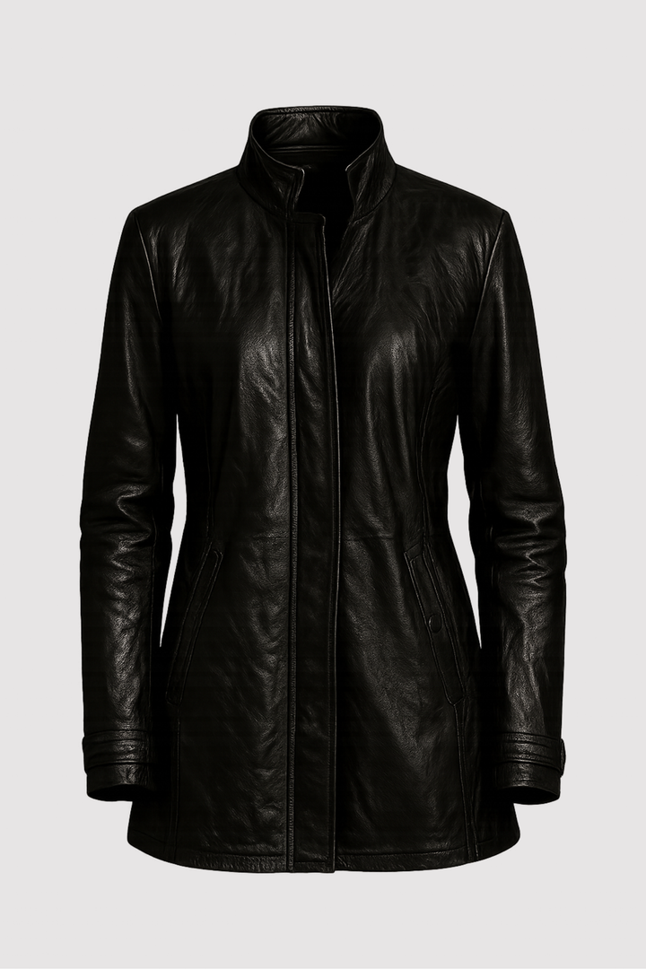 Schwarze Damen Übergangsjacke mit Reißverschluss, stilvoll und bequem, perfekt für Freizeit & jeden Anlass.