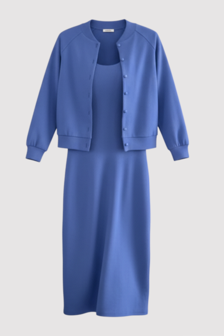 Elegantes Damen Zweiteiler Midi-Set für vielfältige Anlässe. Stilvolle Damenmode für Frühling & Sommer.