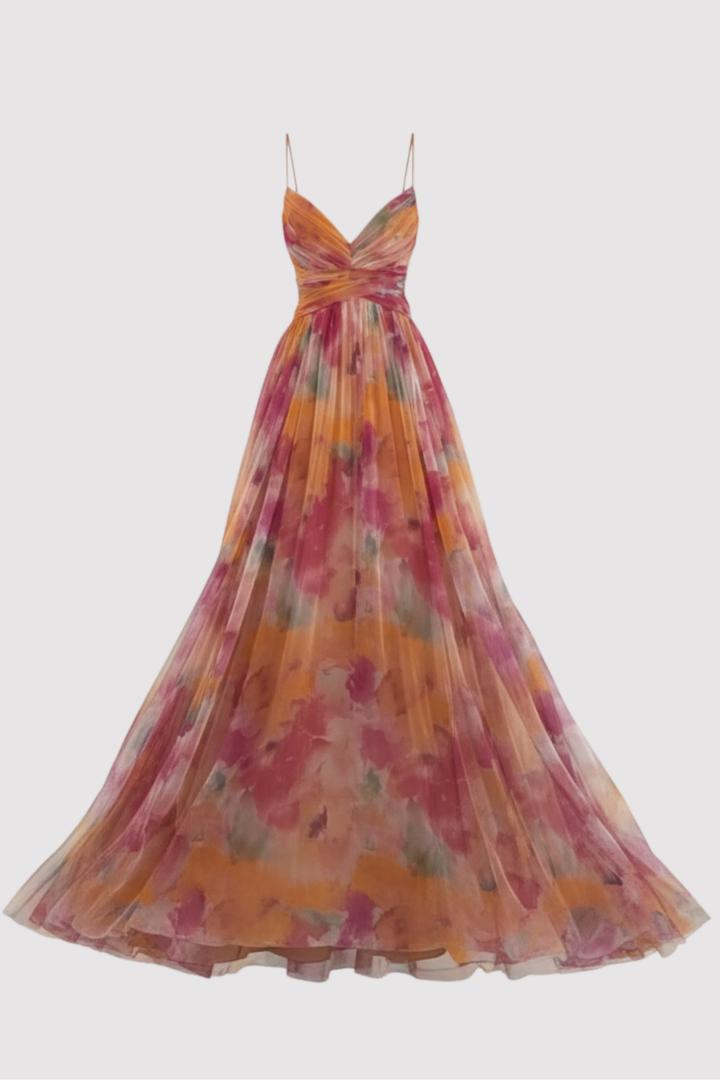 Elegantes Damen Abendkleid, figurbetont & fließend, mit verdrehtem Oberteil für besondere Anlässe.