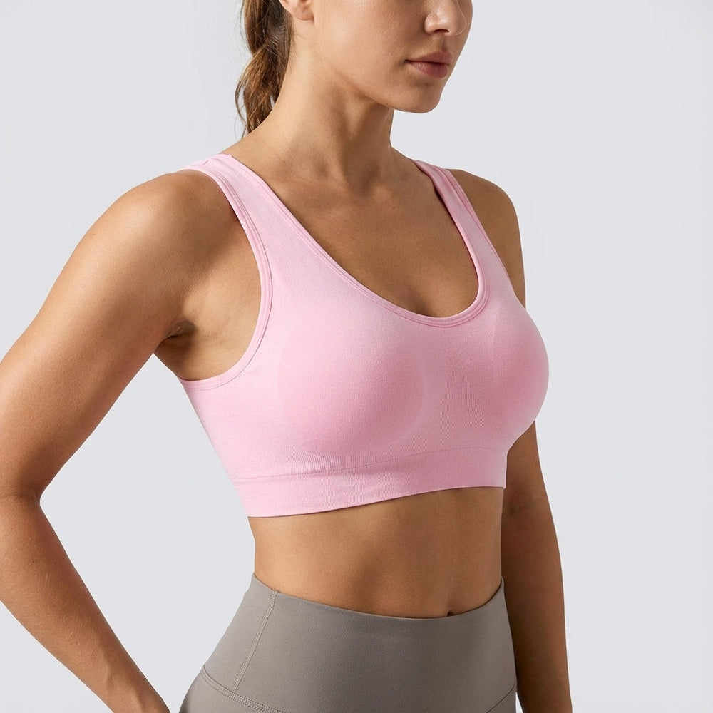 Nahtloses Damen Sportbustier Set bietet höchsten Komfort & Bewegungsfreiheit. Ideal für Yoga & Fitness Training.