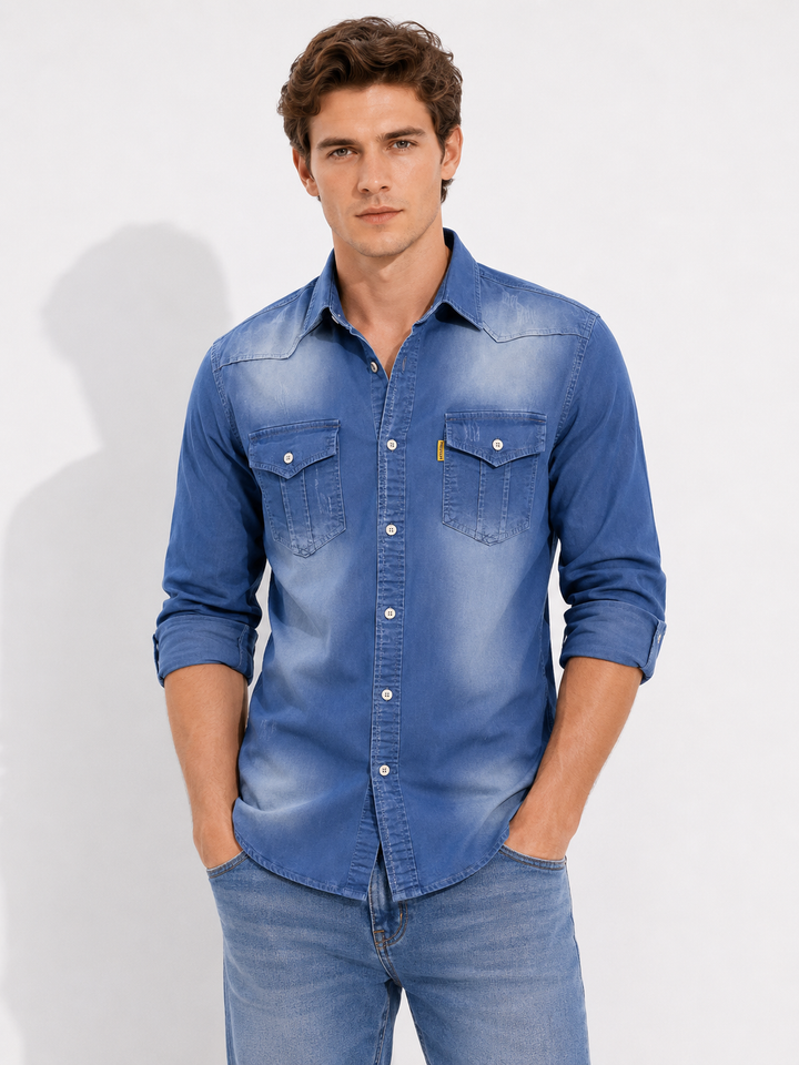Vielseitiges Herren Freizeithemd in modischem Design. Perfektes Langarmhemd für einen stylischen Casual-Look.