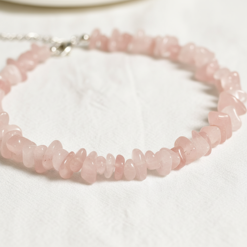 Moderne Damen Halskette, Kristallschmuck mit polierten Edelsteinen.