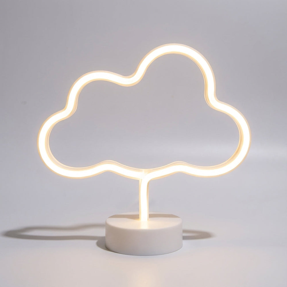 Moderne Neovelle LED-Neonlampe als Tischleuchte für gemütliches Stimmungslicht.