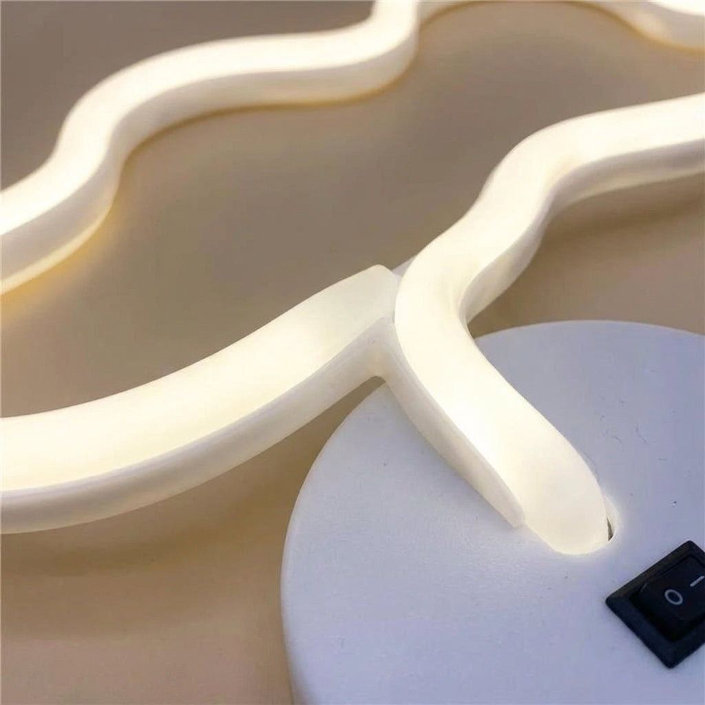 Neovelle LED-Tischleuchte mit Neon-Effekt, USB-betrieben, ideal als Stimmungslicht.