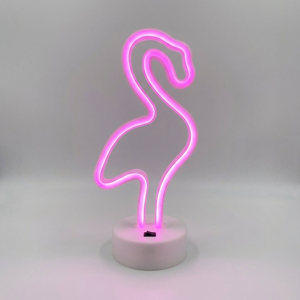 Minimalistische Neovelle Neon-Tischleuchte für moderne Dekobeleuchtung.