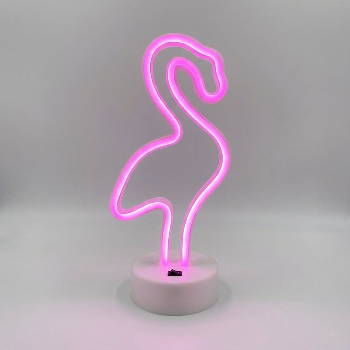 Minimalistische Neovelle Neon-Tischleuchte für moderne Dekobeleuchtung.
