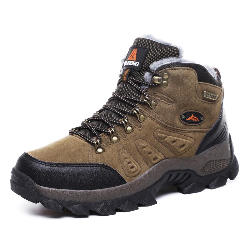Braune Unisex Winterschuhe: Wetterfeste und warme Stiefel für Damen & Herren. Ideal zum Wandern.