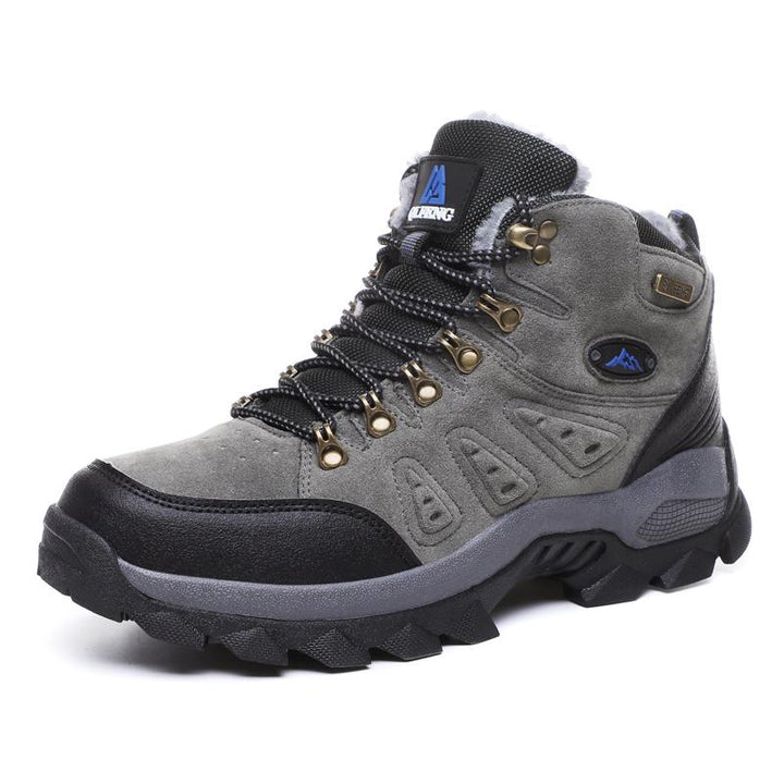 Blaue robuste Winterstiefel: Wasserdichte Outdoor-Schuhe für Herren & Damen, ideal zum Wandern.