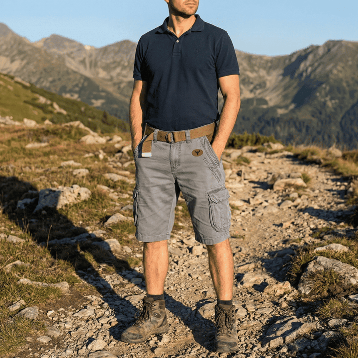 Bequeme Herren Cargo Shorts Yellowstone, Regular Fit, atmungsaktiv für Sommer & Freizeit.