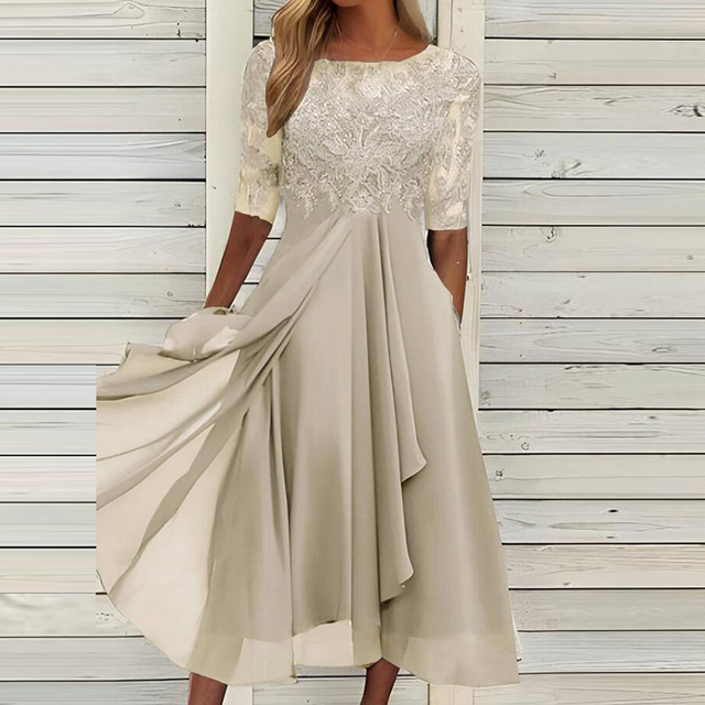 Weich fließendes ärmelloses Frühlingskleid für Damen. Elegantes A-Linien-Design, vielseitig für Alltag & Feiern.