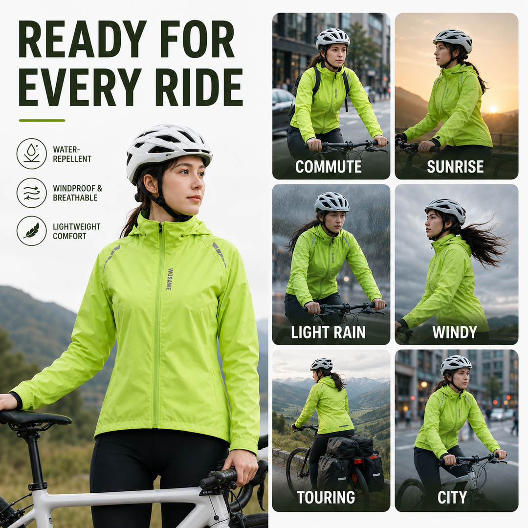 Textur der atmungsaktiven, wasserdichten Herren Fahrradjacke in Schwarz & Grün, perfekt für sportliche Aktivitäten.
