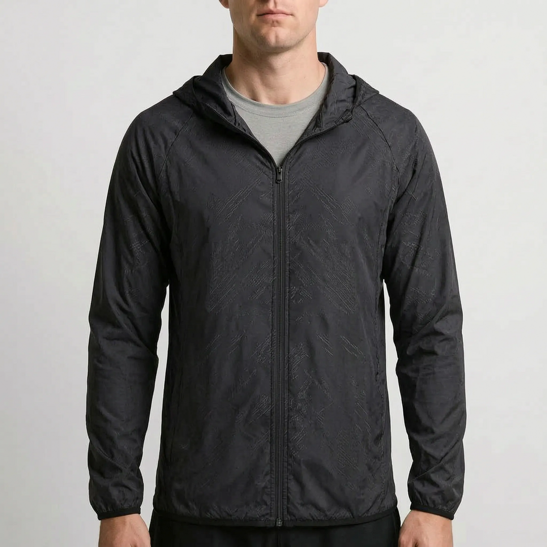 AeroLayer Herren Windjacke mit Kapuze, leichter Schutz für Wandern & Stadt.