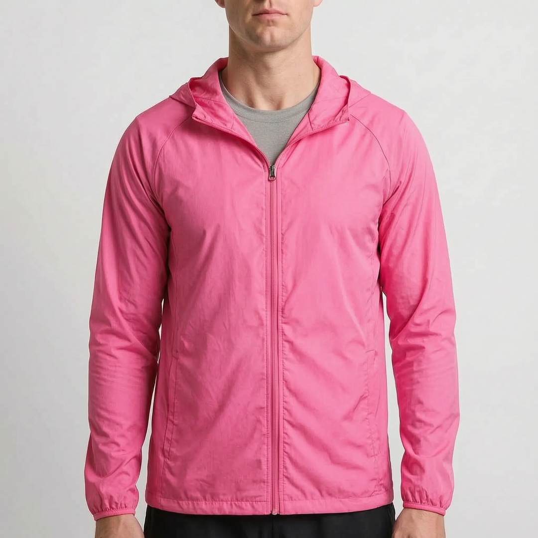 Atmungsaktive AeroLayer Herrenjacke, windabweisend, perfekt für Outdoor-Aktivitäten.