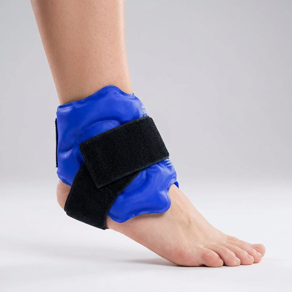 Anpassbare Knöchelstütze mit Klettverschluss für individuellen Halt bei Sportverletzungen & Rehabilitation.