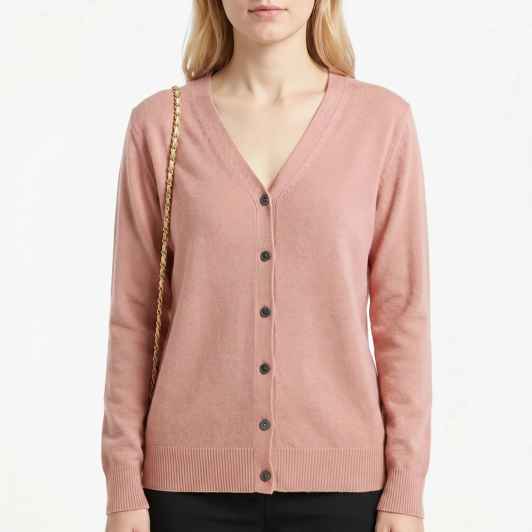 Weiche Damen Übergangsjacke mit V-Ausschnitt & Knöpfen, schmeichelnder Schnitt für jede Figur.