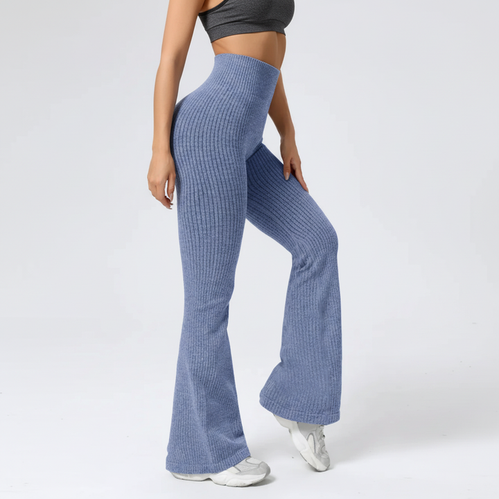 Stylische High-Waist-Schlaghose für Damen, ideal für Freizeit, Activewear & Sport.